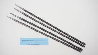 set of 4 viking tapered tip glass bead mandrels 12"