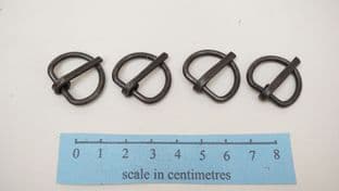 set of four 15mm steel D belt buckle marzinzik type 1.10 roman anglo saxon viking