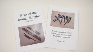 set of two A5 books Roman saws and Roman Carpenters tools