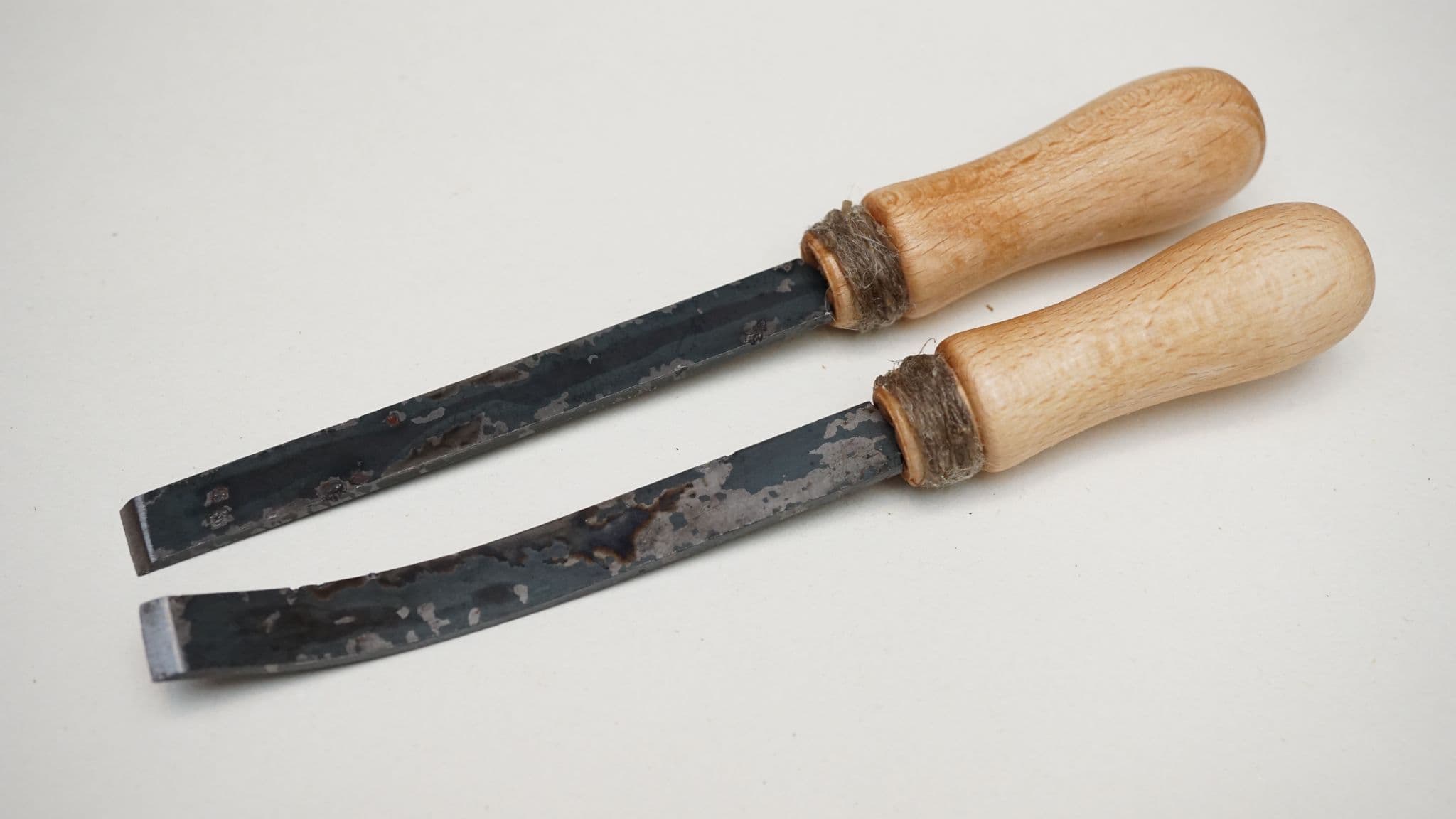set of two medieval style paring chisels 12mm wide