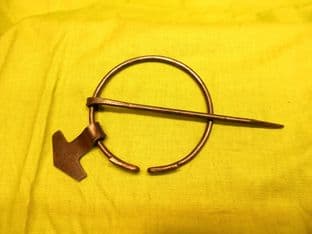 Slavic Varangian steel annular brooch with thors hammer 10th C