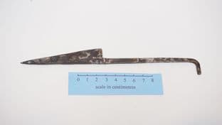 small medieval fishing harpoon metalwork only