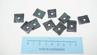 sub rectangular washers  or roves 2mm thick 3mm hole 15mm  multi period use