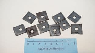 sub rectangular washers  or roves 2mm thick 5mm hole 15mm  multi period use