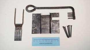 viking mastermyr chest lock number 4 drilled with nails raised version