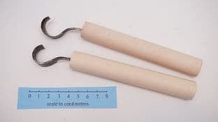 viking roman 15mm diameter curved spoon gouges set of two left and right