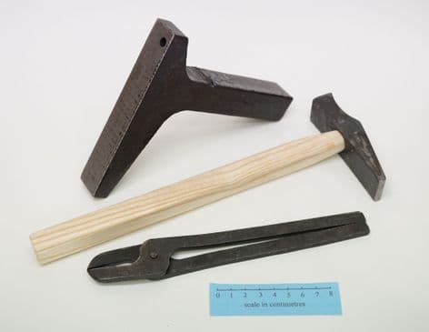 viking smithing set mastermyr hammer anvil and pliers