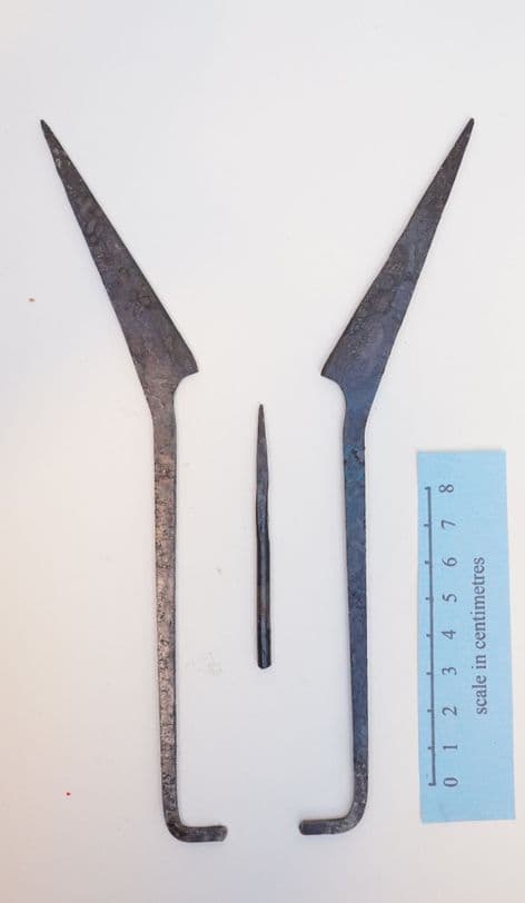 viking to medieval style eel leister or fishing tool living history reenactment use