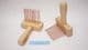 weavers pair of hand forged copper plated steel wool combs made in Sheffield England