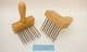 weavers pair of stainless steel wool combs made in Sheffield England