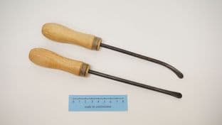 willow basket weavers pry bar straight or curved beech handle with linen ferrule