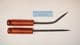 willow basket weaving tool set of 2 bodkins with stained pine bobtail handles