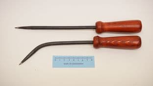 willow basket weaving tool set of 2 bodkins with stained pine tuscan style handles