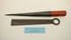 willow basket weaving tool set of 4 stained pine Tuscan style handles