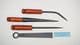willow basket weaving tool set of 4  with stained pine bobtail handles