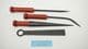 willow basket weaving tool set of 4 with stained pine doric style handles