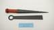 willow basket weaving tool set of 4 with stained pine doric style handles