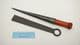 willow basket weaving tool set of 4 with stained pine doric style handles