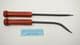 willow basket weaving tool set of 4 with stained pine doric style handles