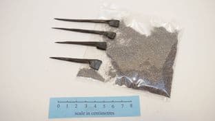 witches iron nails and iron filings