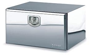 Bawer L600 x H400 x D500mm Stainless Steel Toolbox - Matt Finish with Bright Lid and S/S Lock