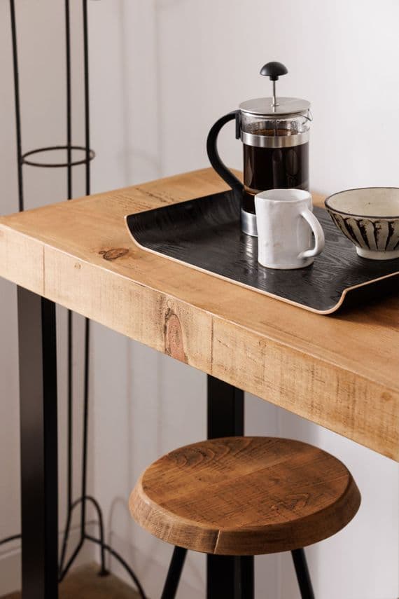 Boston Breakfast Bar Worktop Kitchen Table Stool INDUSTRIAL BOX LEGS