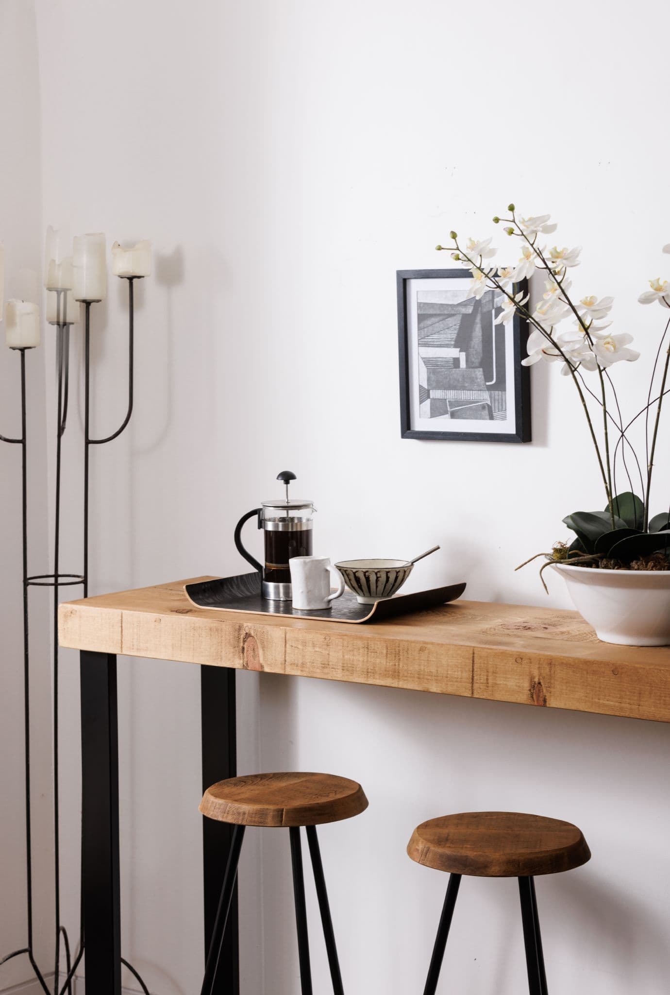 Boston Breakfast Bar Worktop Kitchen Table Stool INDUSTRIAL BOX LEGS