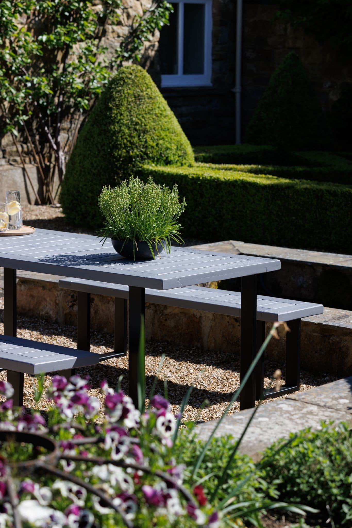 Handcrafted Outdoor Wooden Patio Furniture Set Garden Bench Outdoor