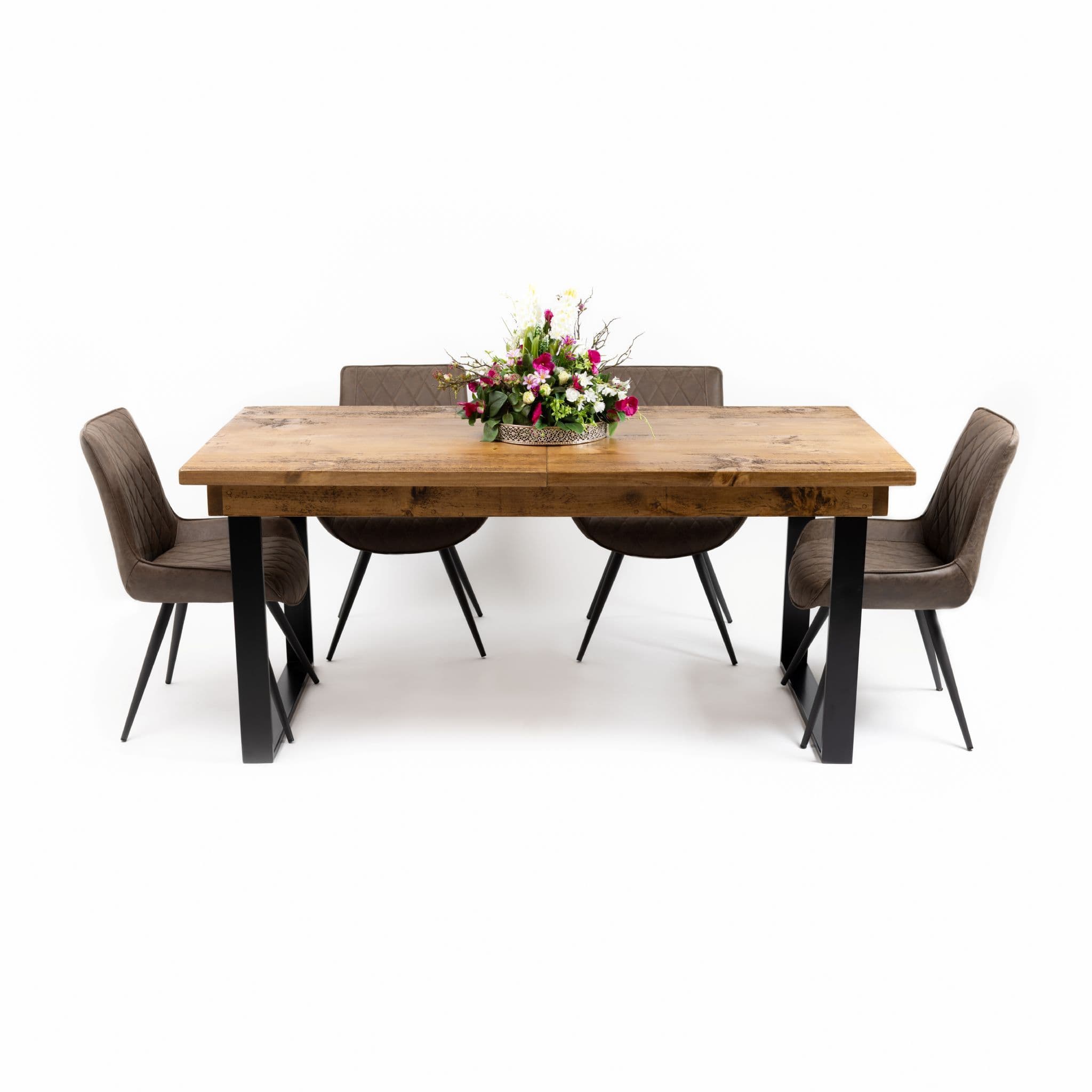 Humber extendable dining table extension leaves can be stored under the