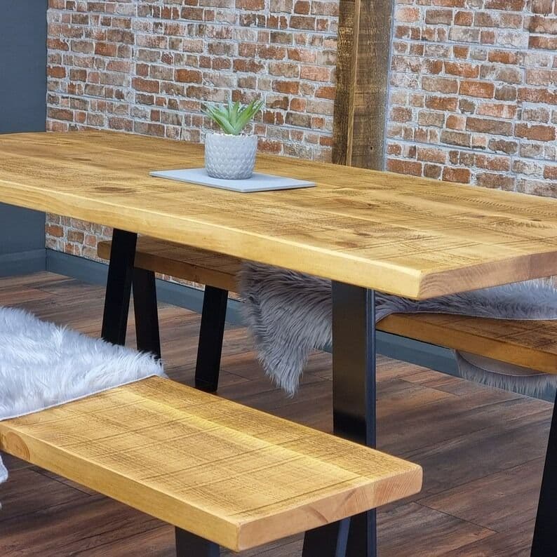 Industrial Dining Table John Lewis Calia Style Rustic VFRAME LEGS