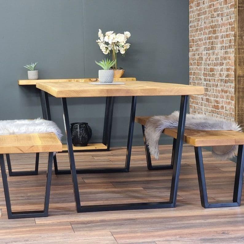 Industrial Dining Table John Lewis Calia Style Rustic VFRAME LEGS