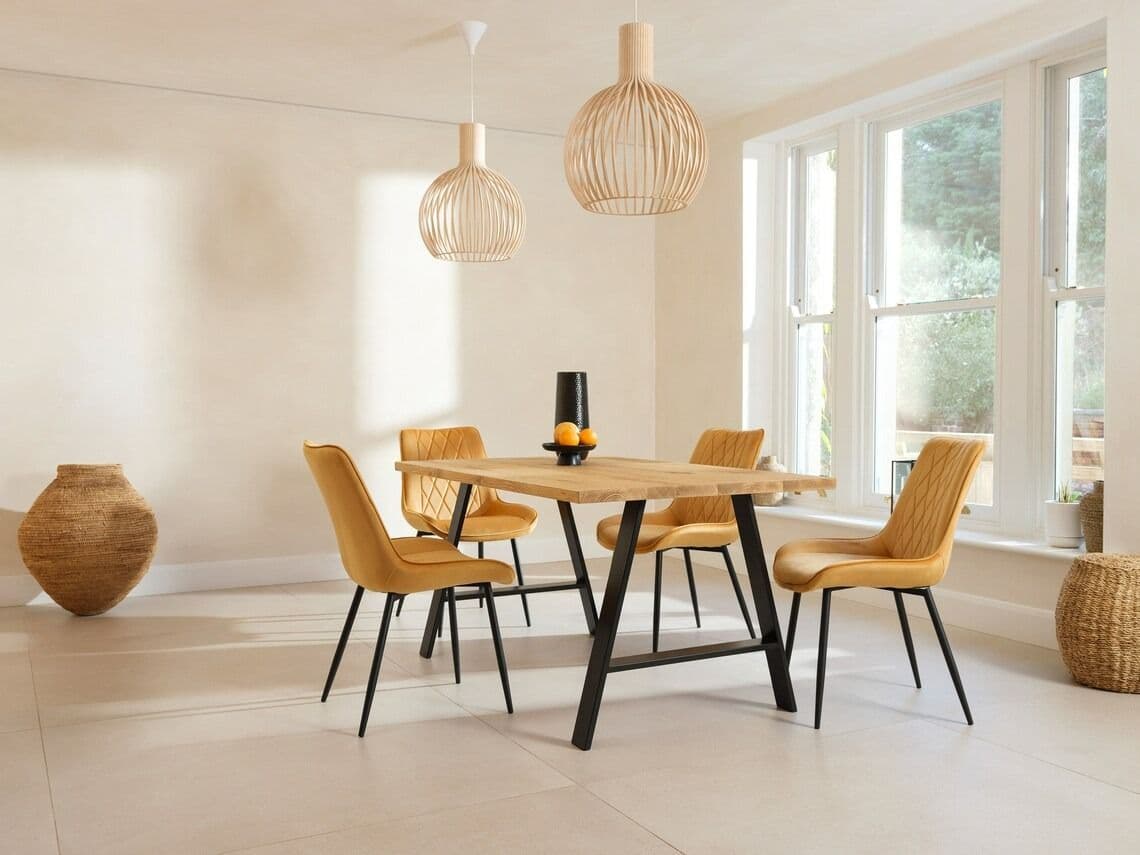 John Lewis Calia Style Industrial Reclaimed Dining Table AFRAME INDUSTRIAL LEGS