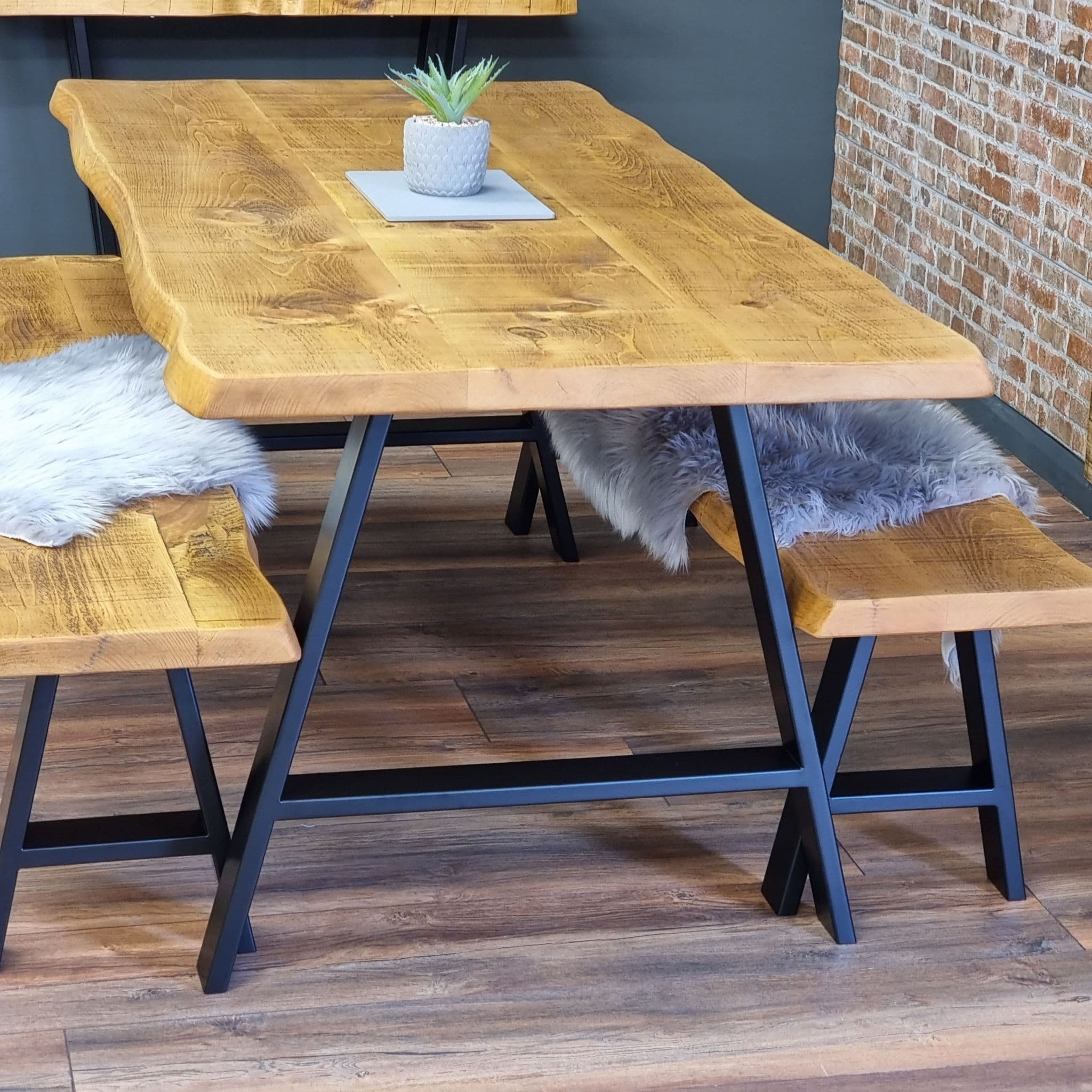 Live Edge Dining Table AFRAME LEGS