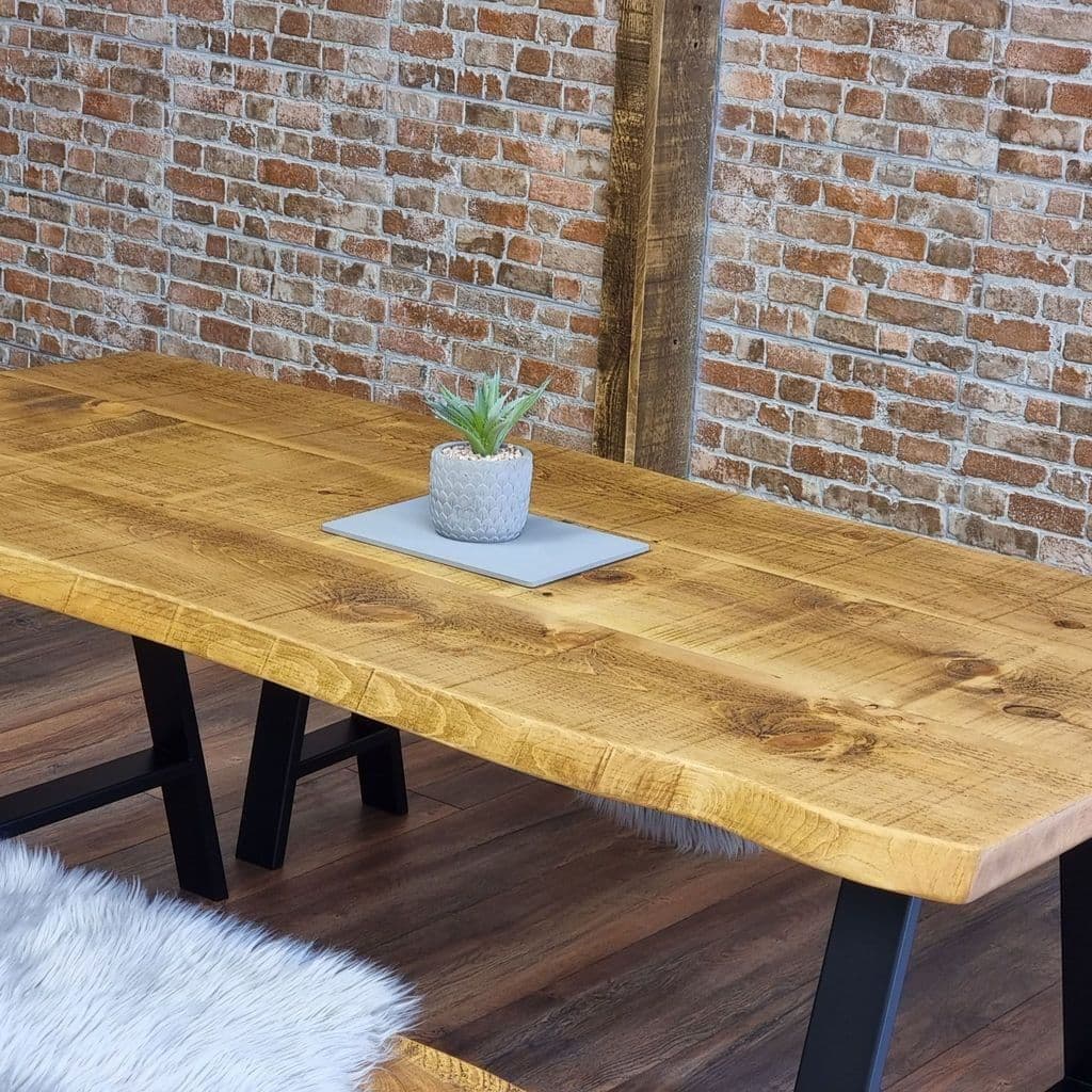 Live Edge Dining Table AFRAME LEGS