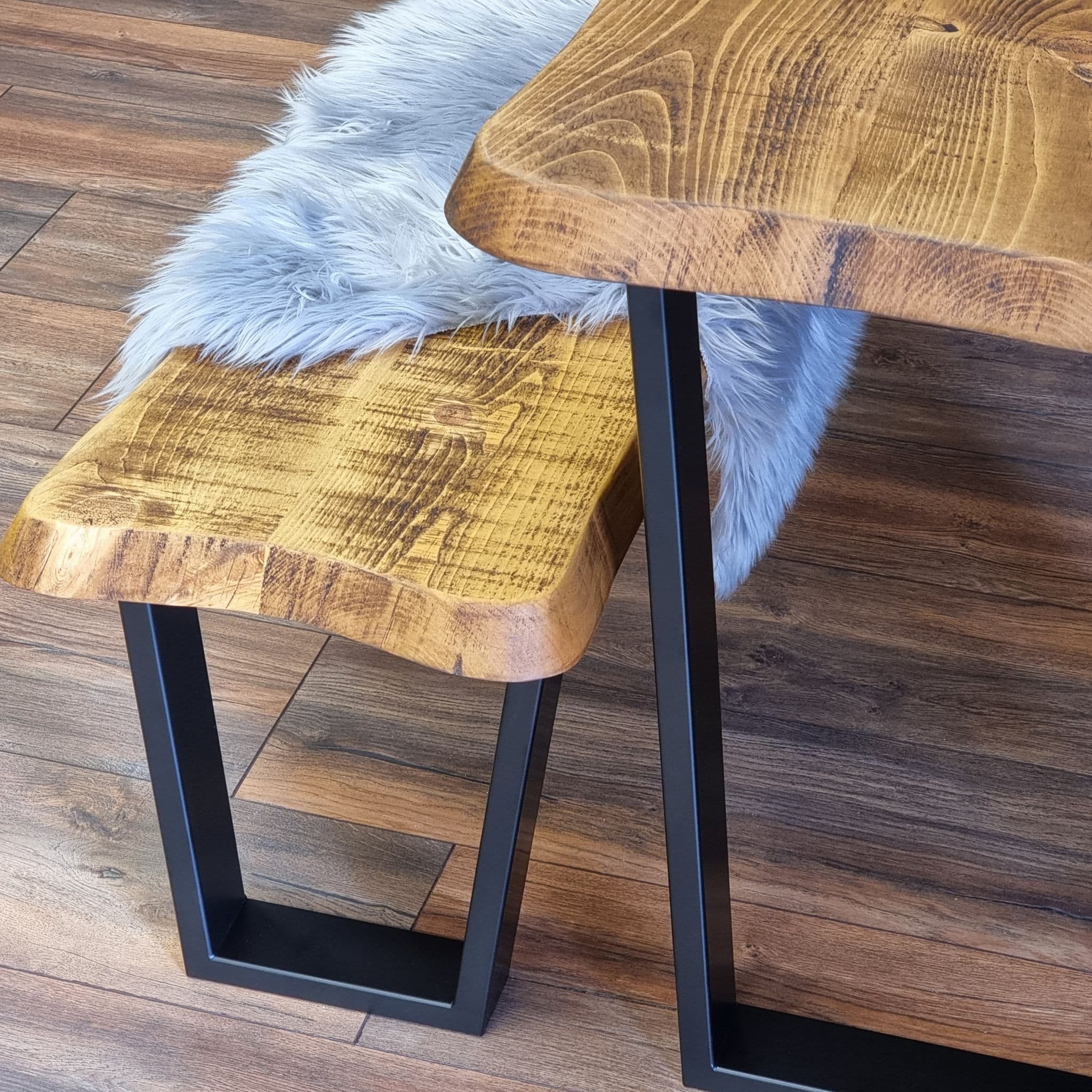 Live Edge Round Corners Dining Table VFRAME LEGS