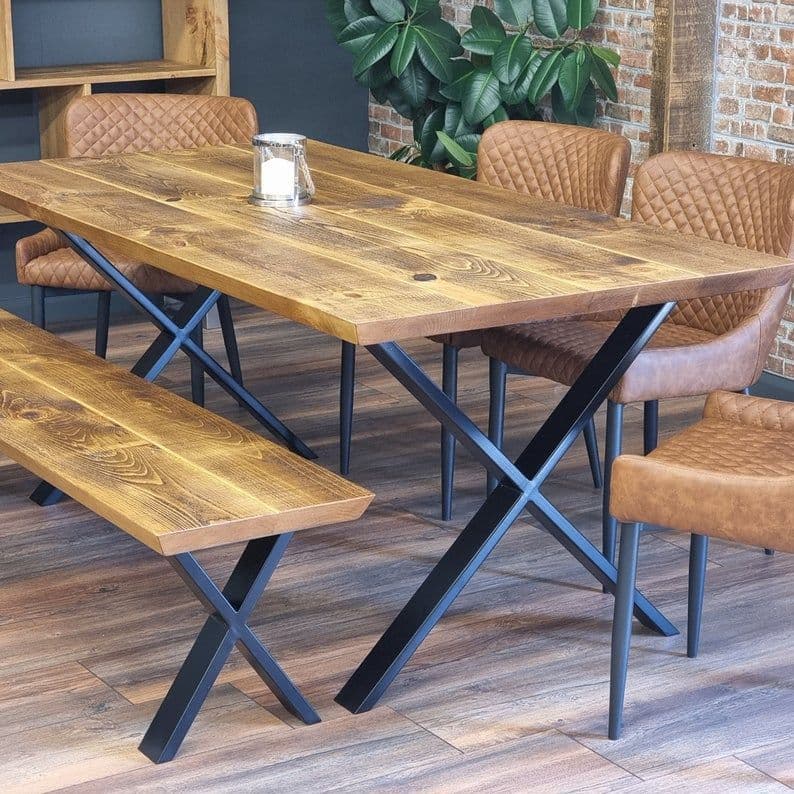 Louth Dining Table X FRAME LEGS