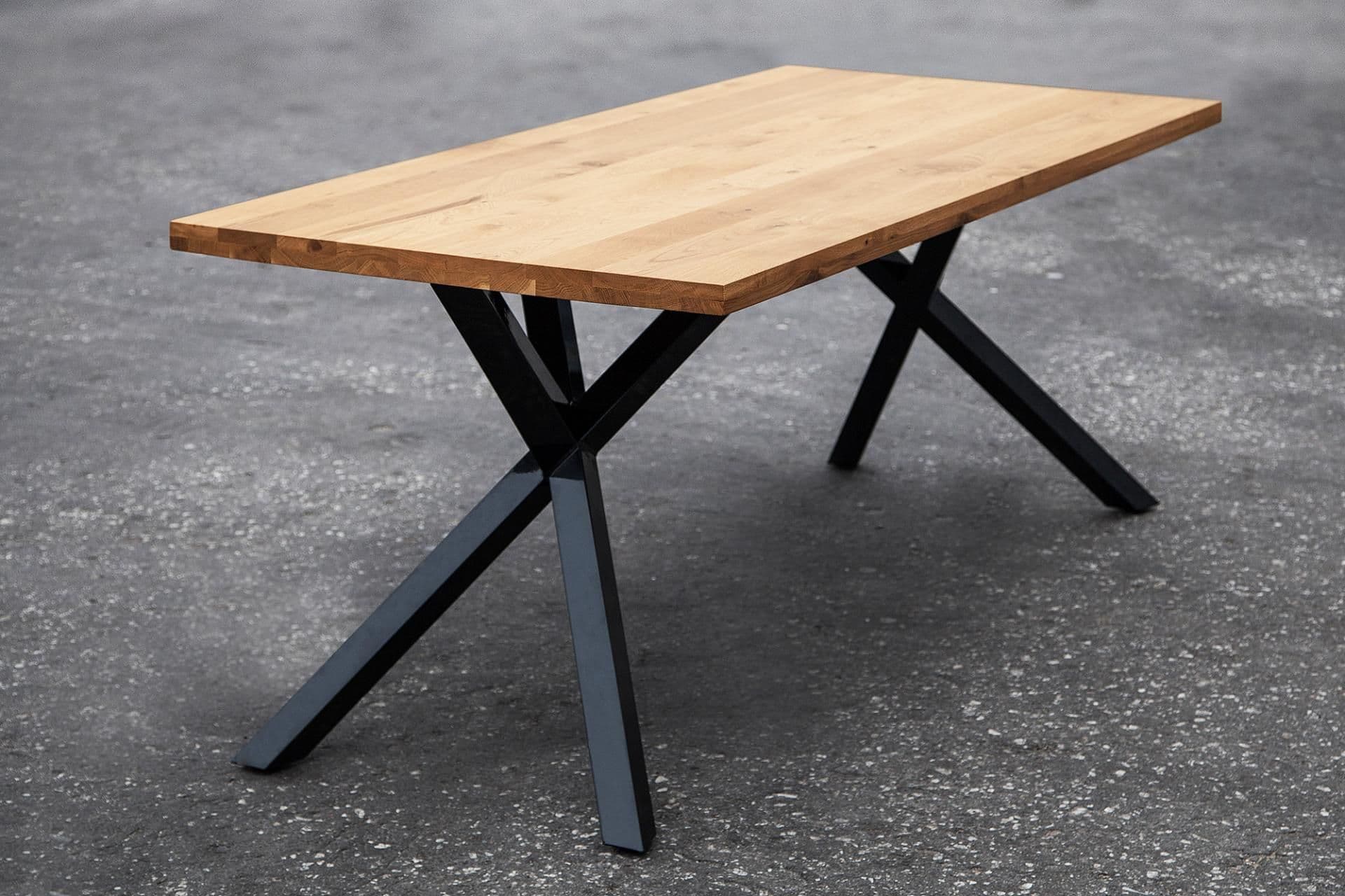 Straight Edge Solid Oak Dining Table with YFRAME LEGS