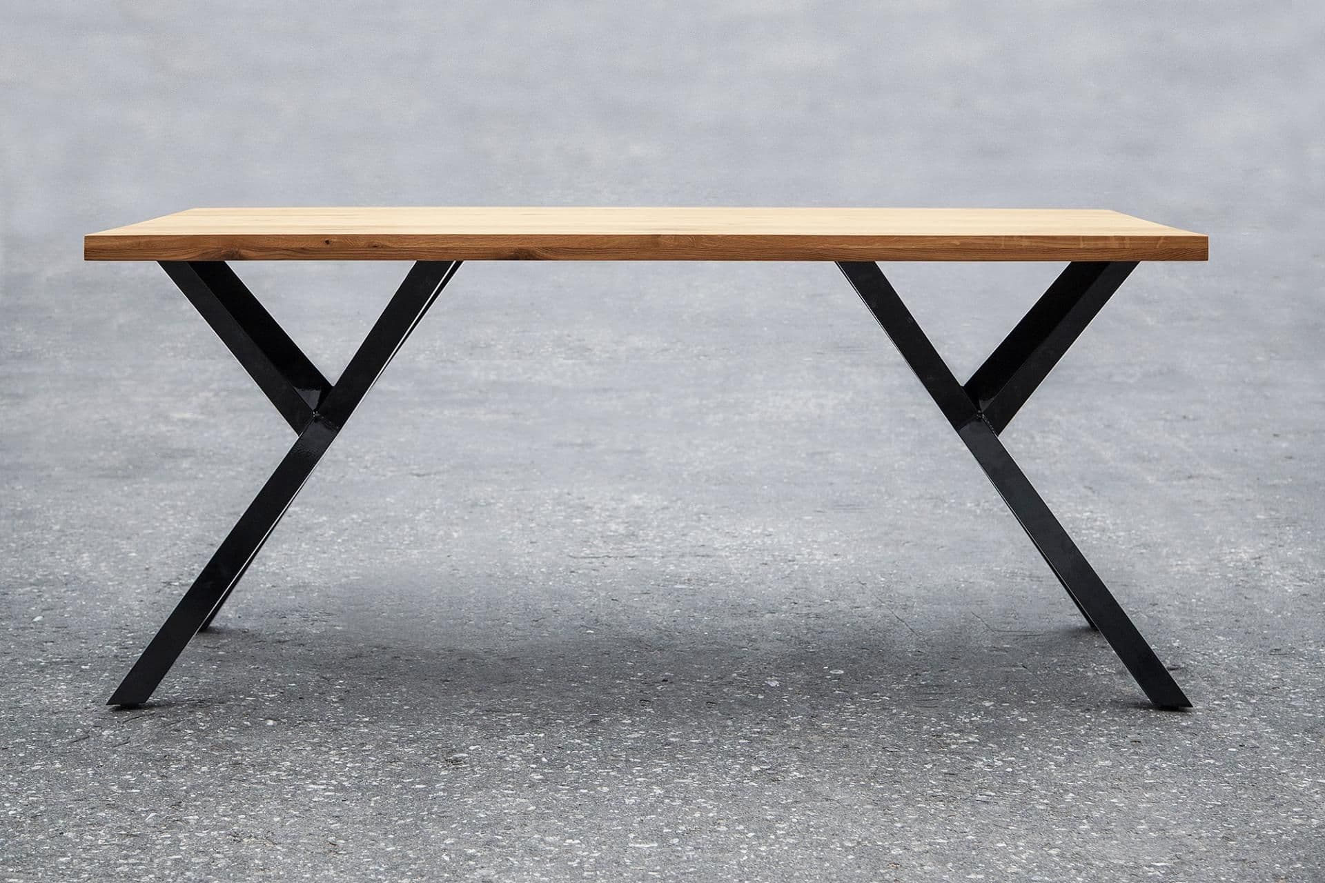 Straight Edge Solid Oak Dining Table with YFRAME LEGS