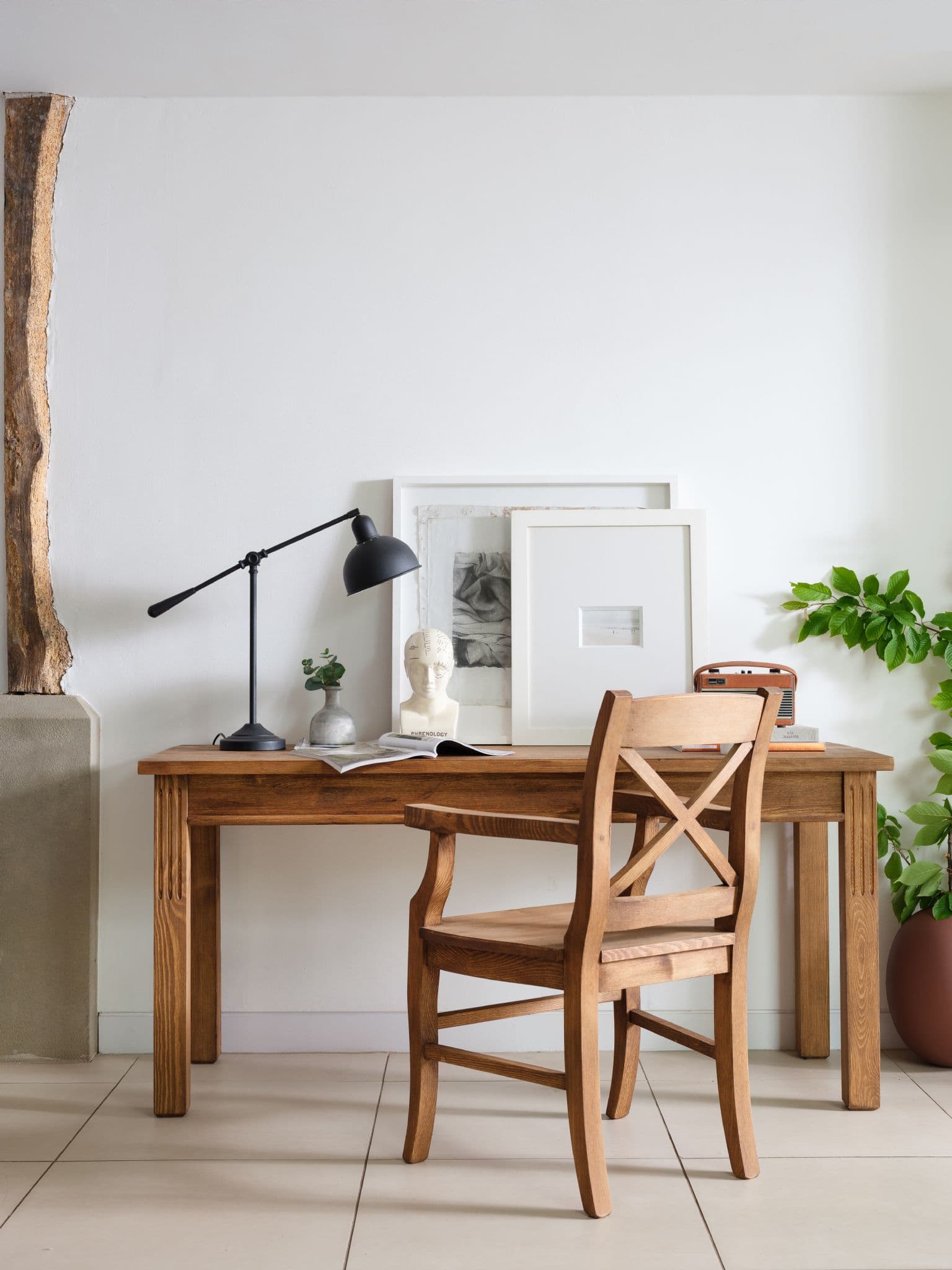 Wooden Desk with Drawers