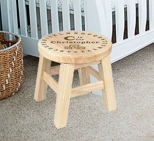 Alphabet Name Stool Personalised Christening Gift