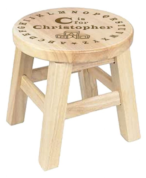 Alphabet Name Stool Personalised Christening Gift