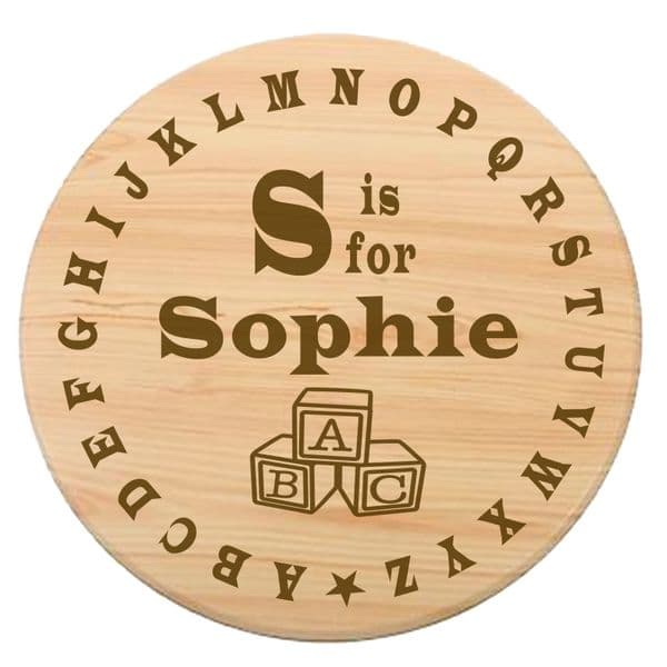 Alphabet Name Stool Personalised Christening Gift