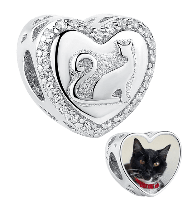 Cat Silhouette Photo Charm