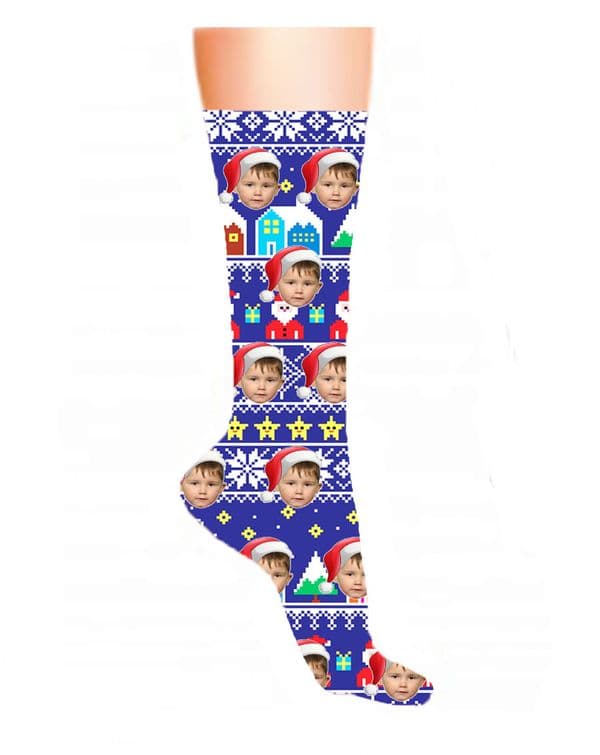 Christmas Jumper Photo Socks