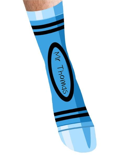 Crayon Name Socks