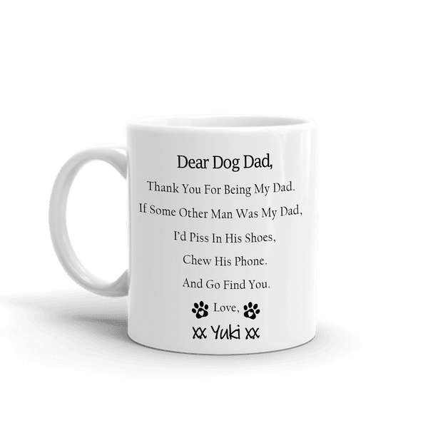 Dear Dog Dad Funny Photo Mug