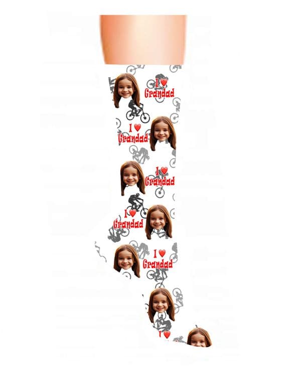 I ❤️ Grandad Photo & Text Socks