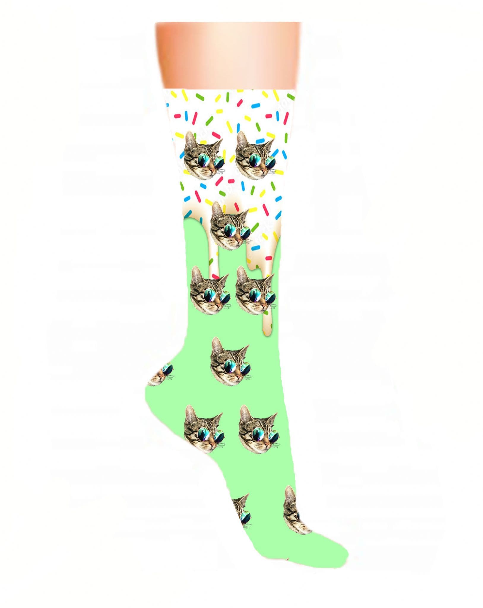 Ice cream drip photo socks