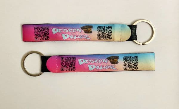 Image & Text Keyring Personalised Lanyard
