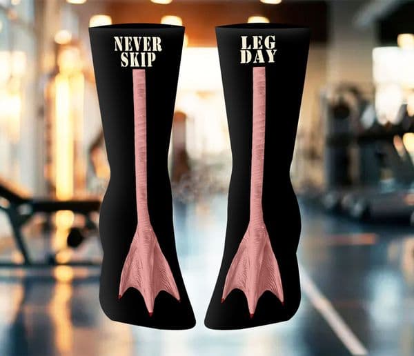 Never Skip Leg Day Gym  Humour Socks